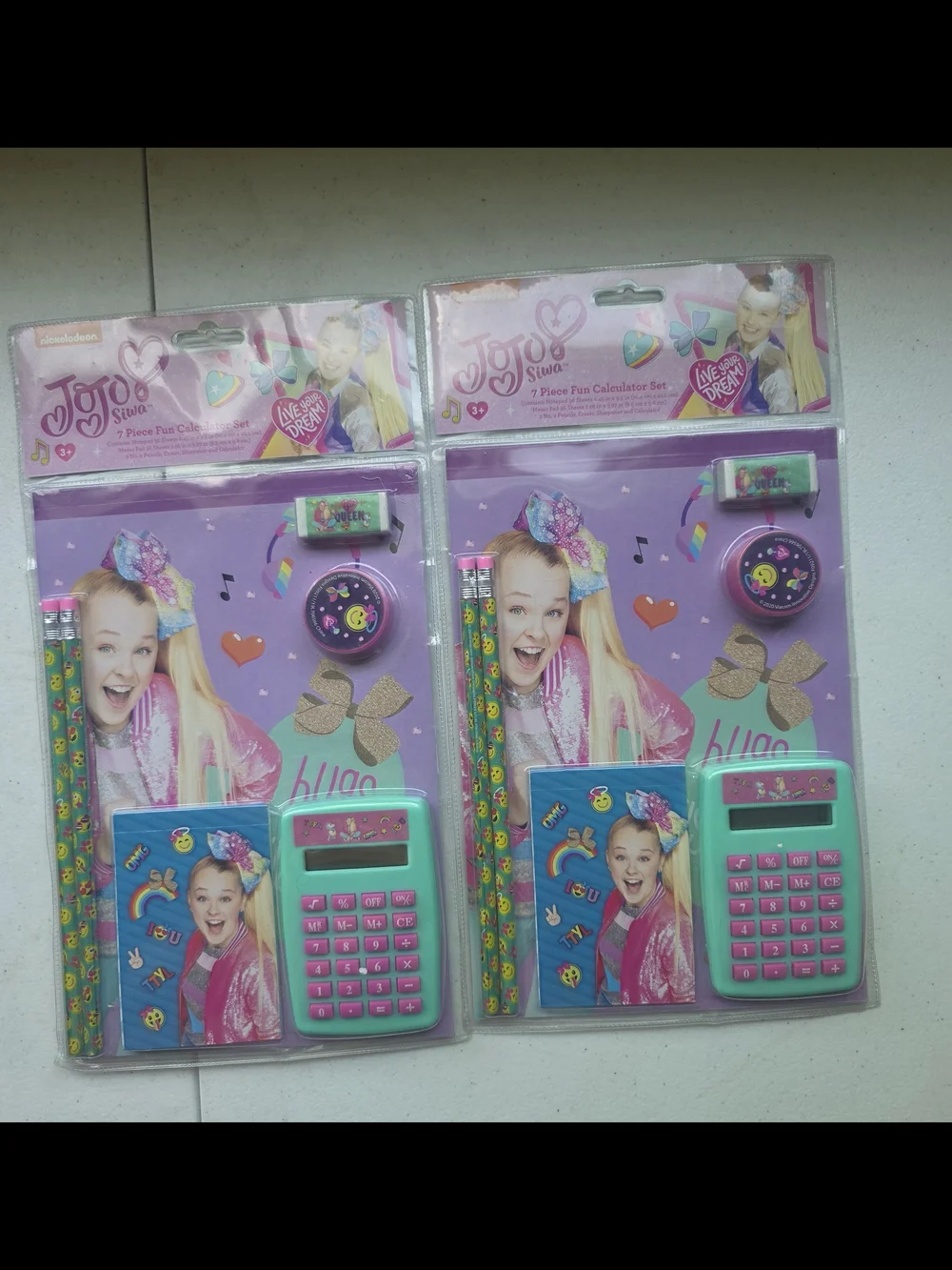 JoJo Siwa Pink & Teal School Stationery Set with Calculator